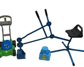 Kids Sand Box Metal Excavator Mower
