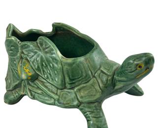 McCoy Pottery Vintage Green Turtle Planter
