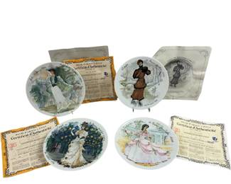 Vintage 1970s D'arceau-Limoges Les Femmes Plates BoHo Decor