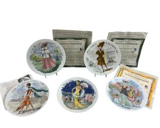 Vintage 1970s D'arceau-Limoges Les Femmes Plates BoHo Decor