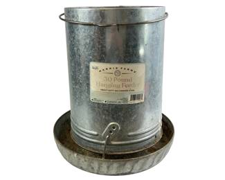 Hanging Chicken Feeder Galvanized 30 LB