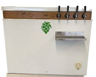 Home Brewers Kit Chest Party Cooler With Johnson Temp Control Four Corny Kegs Seperate Taps CO2 Tank