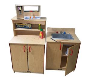JontiCraft Childs Pantry & Sink Wood Play Kitchen