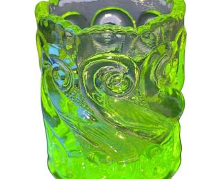 Uranium Glass LG Wright S Repeat EAPG Toothpick