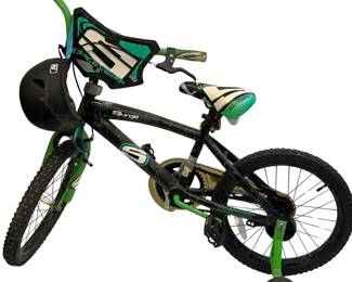 Surge DynaCraft 18" Kids Bike + Training Wheels Helmet