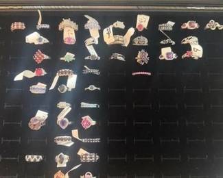 Brand new sterling and gemstone rings - items will not be discounted