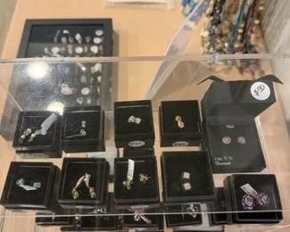 Brand new sterling and gemstone earrings & necklaces - items will not be discounted