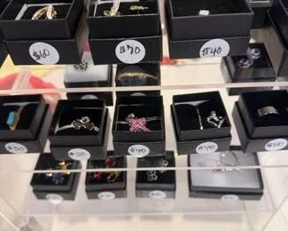 Brand new sterling and gemstone earrings & necklaces - items will not be discounted