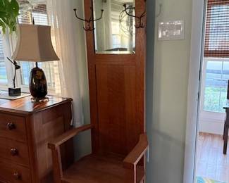 Antique hall rack