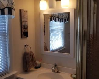 Vanity lights; mirror