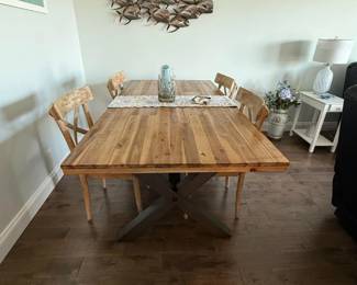 Large contemporary dining table (table only - chairs not included) is 80" long x 40" wide