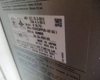 Rinnai tankless hot water heatermodel RL75i mfg 2013