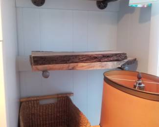 Floating natural edge shelves