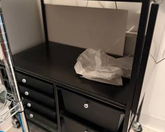 6-drawer metal storage unit