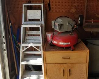 Step ladders; air compressor