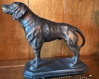 Bronze Pointer Dog Figurine