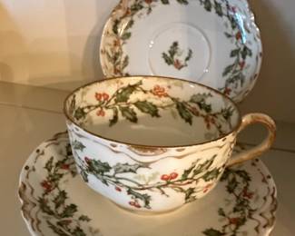 Haviland Limoges Haviland Holly Teacup and Saucer
