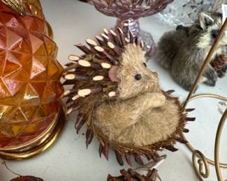 Handcrafted Pinecone Hedgehog Ornament