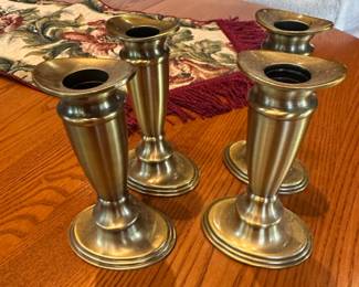 Brass Candlesticks Set of