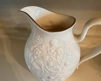 Lenox Blackberry Pitcher with Floral Embossing