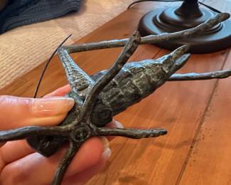 Cast Iron Cricket Sculpture