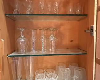 Assorted Vintage Cut Glass and Crystal Drinkware Set
