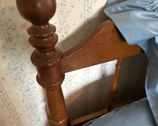 Vintage Wooden Twin Bed Frame Set third image