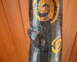 Hand Carved and Painted Wooden Cat Statue  Bali Indonesia Style fourth image