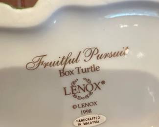 Lenox Fruitful Pursuit Box Turtle Figurine second image