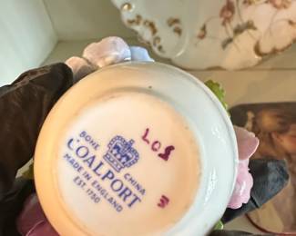Coalport Bone China Posy Basket with Pansies second image
