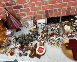 Assorted Christmas Figurines and Decorations