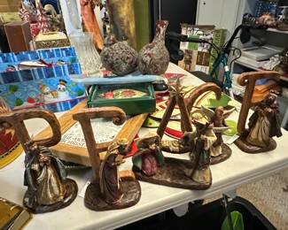Nativity Scene Figures with Lettering