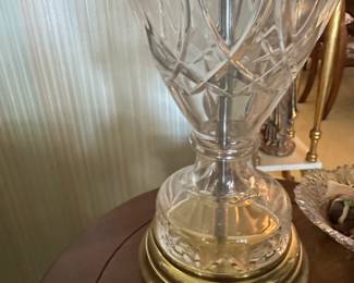 Waterford Crystal Table Lamp with Pleated Shade third image