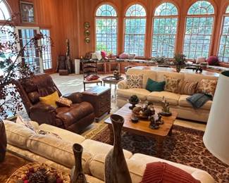 Leather Recliner and Sofa Set