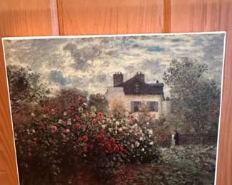 Claude Monet The Artists Garden in Argenteuil A Corner of the Garden with Dahlias Style Painting