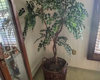 Artificial Ficus Tree in Wicker Basket