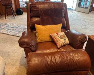 Lane Brown Leather Recliner