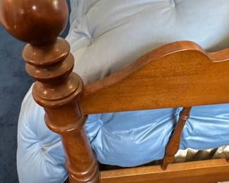 Vintage Wooden Twin Bed Frame Set second image