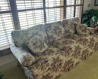 Vintage Floral Upholstered Sofa by Harden