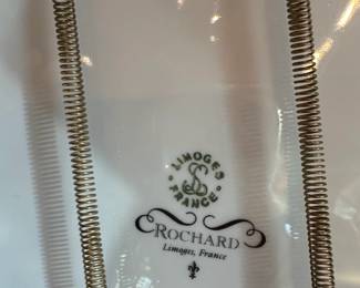 Rochard Limoges France Decorative Plates with Fruit Motif Set of second image