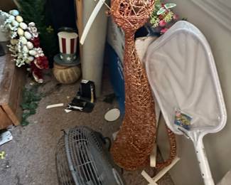 Copper Wire Cat Sculpture with Floral Embellishments