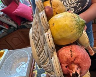 Dassano Horchow Italian Ceramic Fruit Basket second image