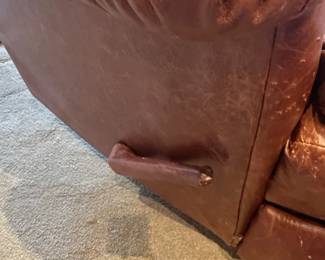 Lane Brown Leather Recliner second image