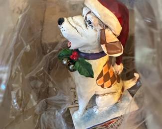 Enesco Cherished Teddies Holiday Hound Figurine
