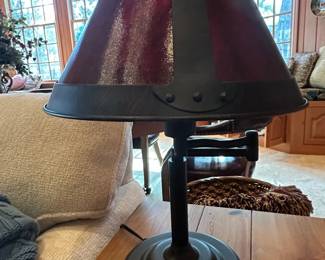 Arts and Crafts Style Copper and Mica Table Lamp