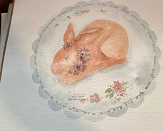 Mary Vincent Bertrand Joyful Bunny Print