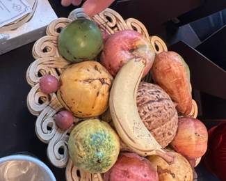 Dassano Horchow Italian Ceramic Fruit Basket third image