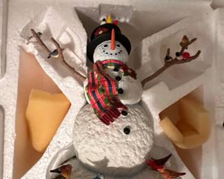 Lenox Feathered Friends Snowman Figurine by Lynn Bywaters