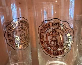 Georgia Institute of Technology Ramblin Wreck and Seal Tumbler Glasses Set