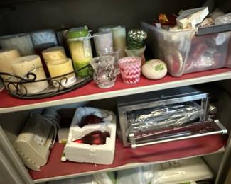 Assorted Candles and Candle Holders